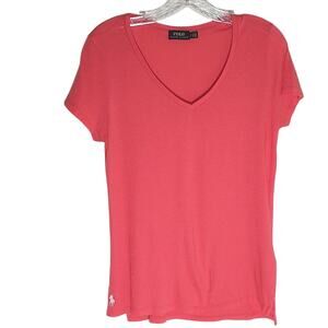 Polo Ralph Lauren Tee Women's Sz S Orange Short Sleeve Cotton T-shirt Pullover